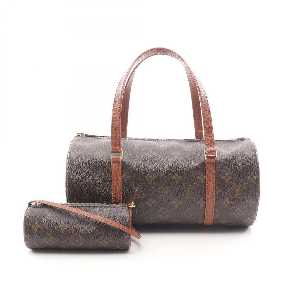 Louis Vuitton Papillon Handbag Canvas Leather Monogram Brown